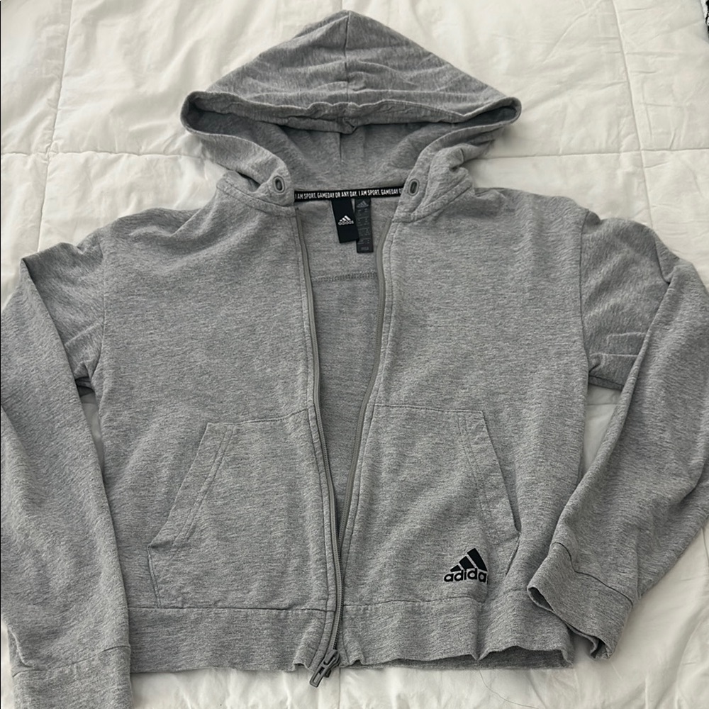 Adidas Heather Gray Hoodie